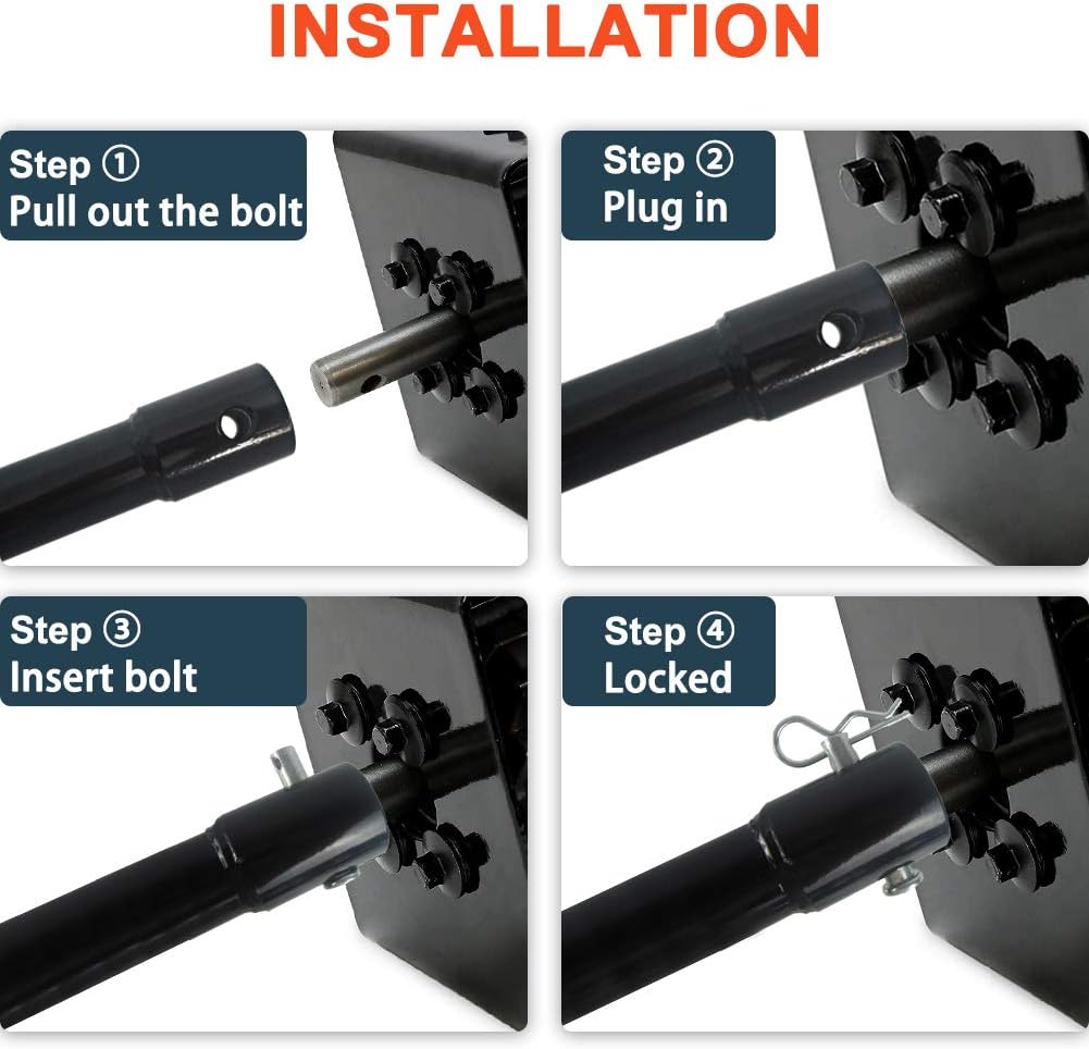 6"(D) x31"(L) Earth Auger Drill Bit for Planting Trees,Bedding,Bulbs,Seedlings,Gardening,Large Fencing Projects fit 3/4" Shaft Augers Post Hole Digger for Gasoline Earth and Ice Auger Power Heads: Home Improvement