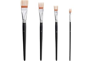 4pcs Grainer Brush Set,Comb Artist Brush Set,Professional Flat Comb Brushes,Artist Paintbrushes for Beginners and Experienced
