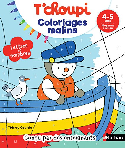 T'choupi coloriages malins : 4-5 ans, moyenne section by