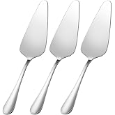 tiokin Cake Pie Servers Set,Stainless Steel Pizza Cake Slicer Server,Cake Cutter with Serrated Edges for Kitchens Restaurants Brithday Parties Set of 3