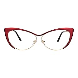 Zeelool Women's Oversized Stylish Metal Browline