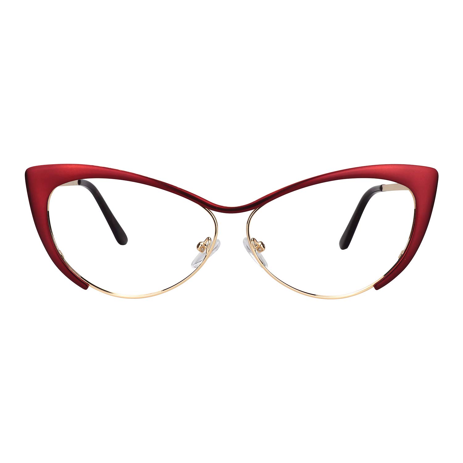 Zeelool Women's Oversized Stylish Metal Browline