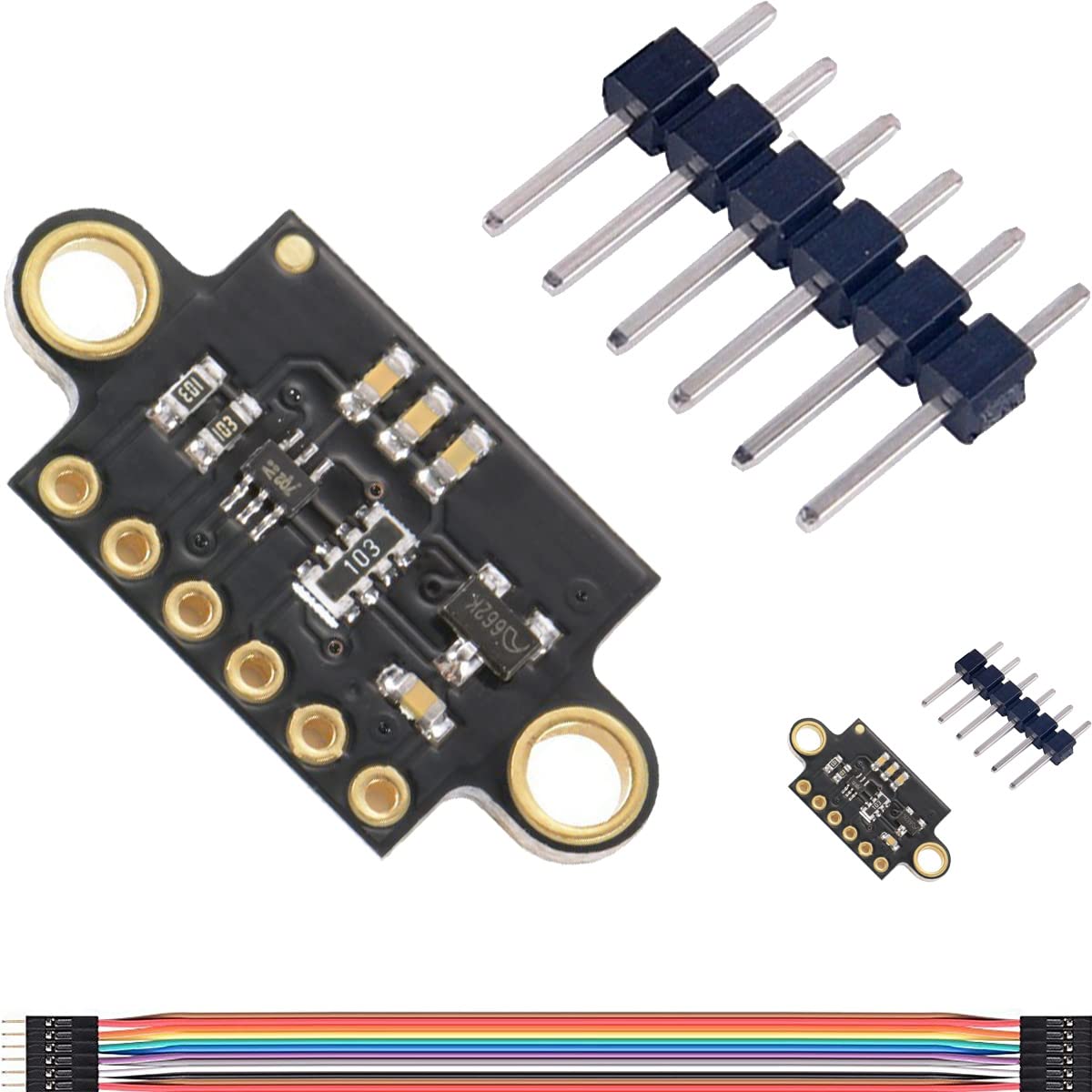 DAOKAI 2Pcs VL53L0X Ranging Sensor Time-of-Flight Laser Ranging Sensor 940nm Flight Distance Measurement Sensor Module GY-VL53L0XV2 with Pin, Cable