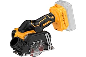 3 Inch Cut Off Tool for De-Walt 20V Battery, Mini Circular Saw 19500RPM, 3 Saw 3” Blades for Metal, Wood, Tile and Plastic, R