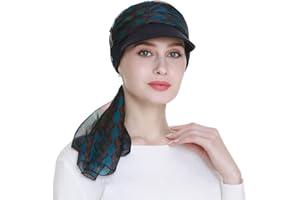 FOCUSCARE Newsboy Cap for Women Chemo Headwear with Scarfs Hair Loss Available All Year