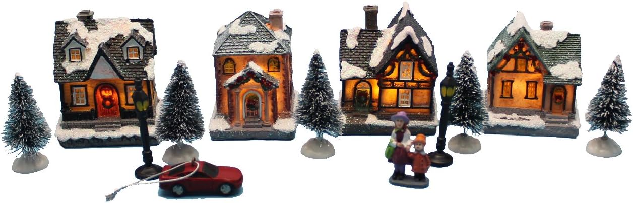 Amazon Co Jp 小さいクリスマスは家の装飾的な家のテーブルの棚をつけることを導き 通りから成っています おもちゃ