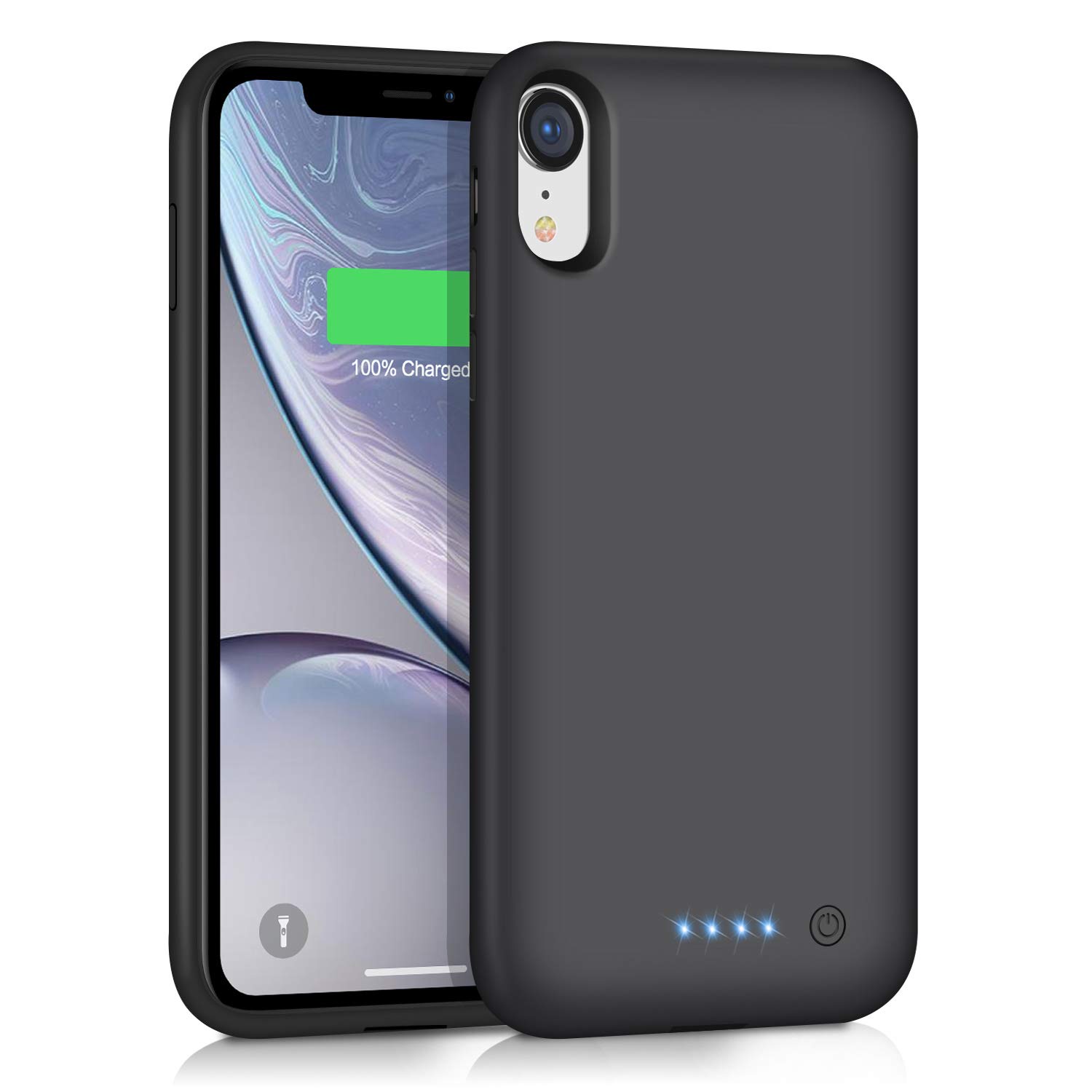 AOPAWA Battery Case for iPhone XR, Upgraded [6800mAh] Charging Case Rechargeable Battery for iPhone XR (6.1 inch) Backup Extended Battery Charger Case - Black
