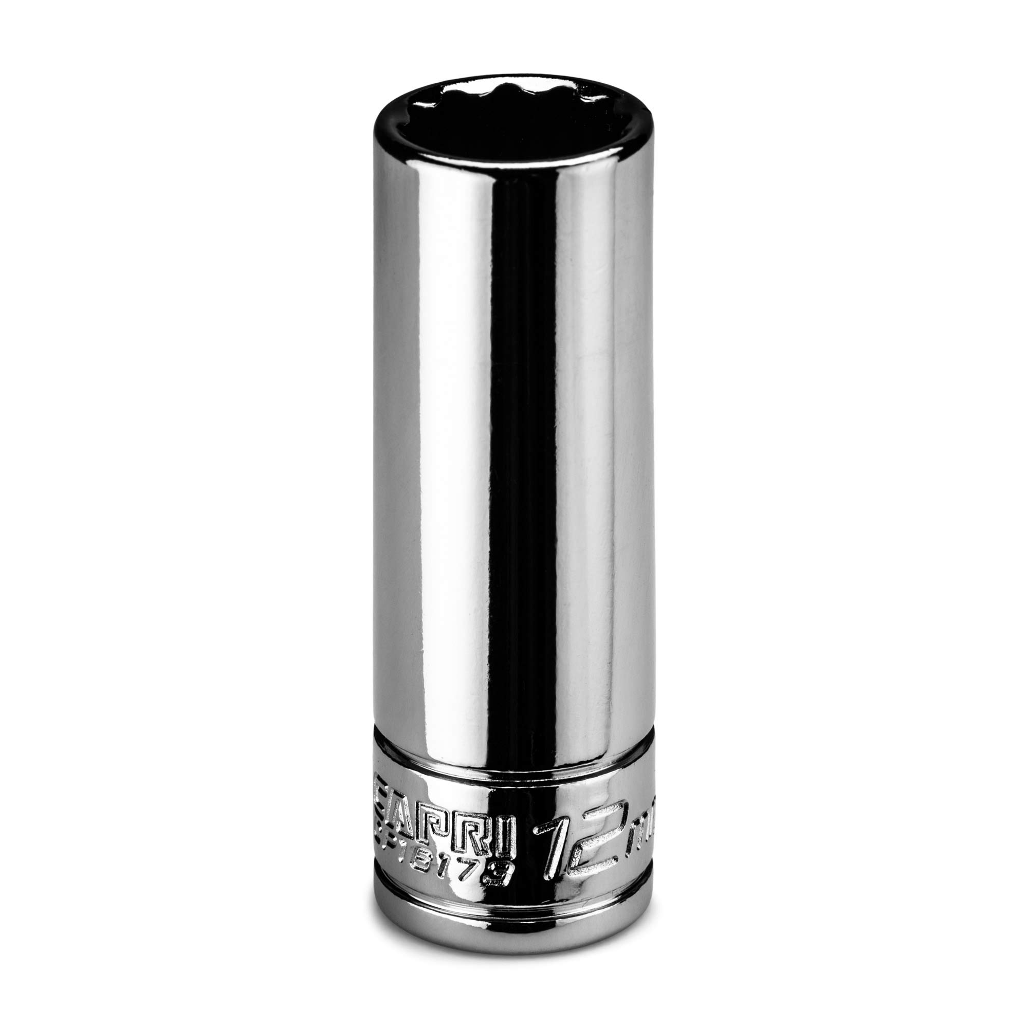 Capri Tools 12 mm Deep Socket, 1/4 in. Drive, 12-Point, Metric