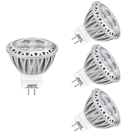 AGOTD GU4 MR11 12V Led Lampen Warmweiß, 35mm Durchmesser und 38mm Höhe, 3W Leuchtmittel ersetzt 20W 30W 35W Halogenlampen, 25
