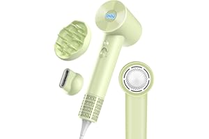 OSOU Hair Dryer with Diffuser for Curly Hair, Negative Ionic Hairdryer, High-Speed Blow Dryer with 110, 000 RPM Brushless Motor, Fast Drying Lightweight Travel Hairdryer, Low Noise Quiet Hair Dryers