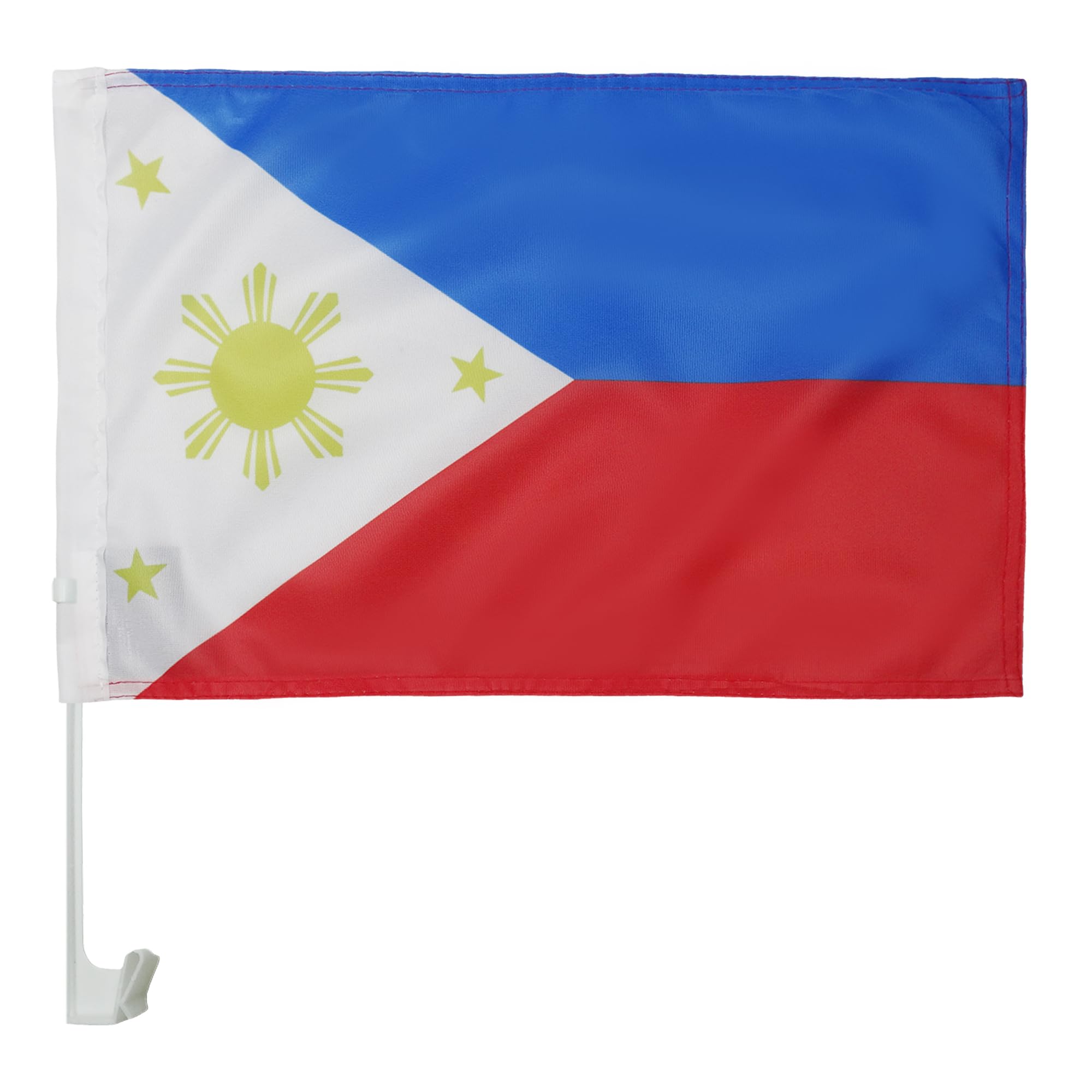 Philippines Car Flag 18'' x 12'' - Filipino Car flags 30 x 45cm - Banner 18x12 INCHES PLASTIC STICK - AZ FLAG