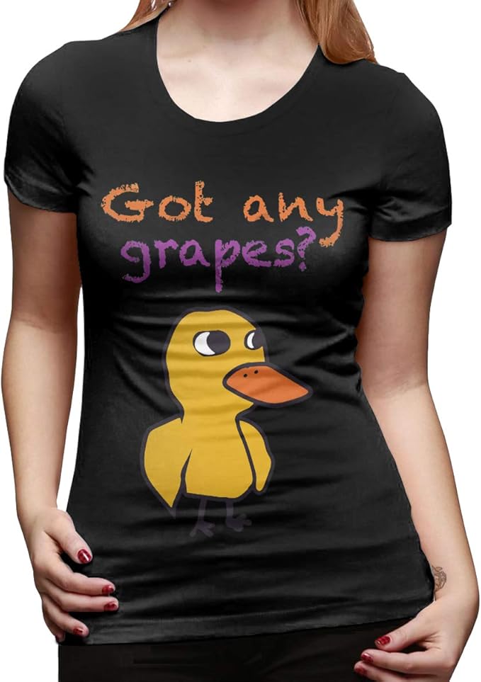Novelty T Shirt for Women Got Any Grapes Cool Round Neck