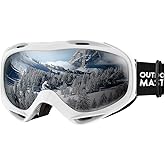 OutdoorMaster OTG Ski Goggles - Over Glasses Ski/Snowboard Goggles for Men, Women & Youth - 100% UV Protection