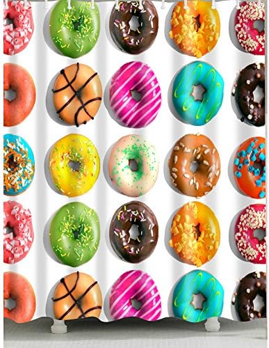 Colorful-Cookie-and-Biscuit Shower Curtain 1 Pc for Home and Bath