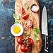 Chef Knife, Poshei 8 inch Multi-purpose High Carbon Stainless Steel Kitchen Knife with Razor Sharp Blade and Balanced Ergonomic Pakka Wood Handle with Gift Box