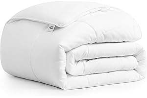 UGG Full/Queen Comforter Duvet Insert Cooling Lightweight Down Alternative Hypoallergenic Washable Quilted Fluffy Comforter Blanket with Corner Tabs for Duvet Cover, Full/Queen, White (Danielle)