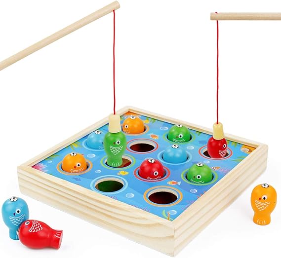 Symiu Juguetes Niños Juego de Pesca de Mesa Juegos Magneticos ...