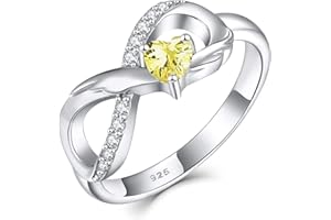 STARCHENIE Infinity Promise Ring 925 Sterling Silver Angel Wings Heart Ring for Women Size 5-10