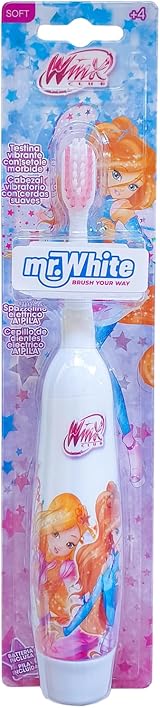 MR.WHITE Winx Battery Powered Electric Toothbrush for Kids – 4+ Soft Bristles