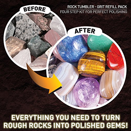 National Geographic Grit Refill for Rock Tumbler - Works with National Geographic, Lortone, Thumler and more