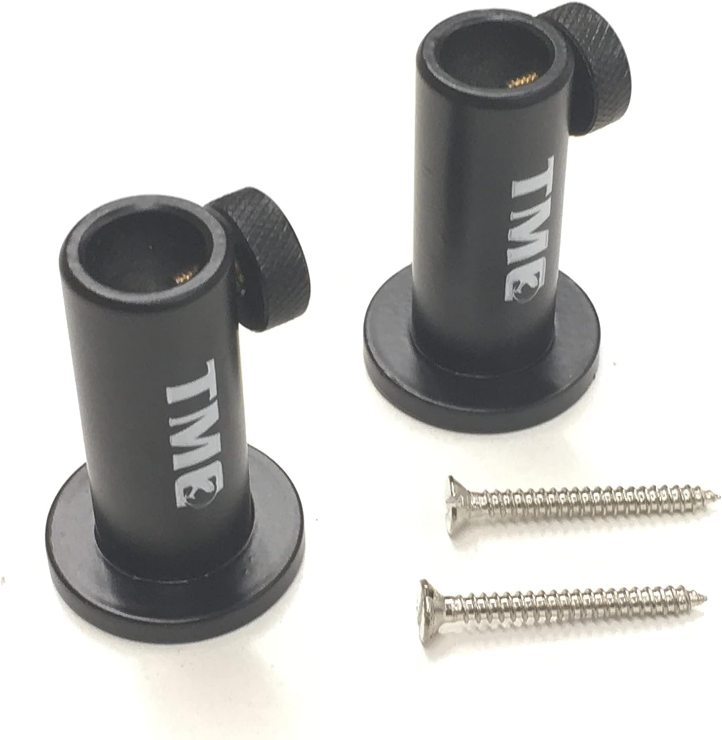 TMC 2 x Anodized Aluminium 16mm Stage stands with locking nuts, screws, Carp/Coarse. Perfect for wooden platforms. For 16mm inserts/bank sticks