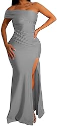 Sexy One Shoulder Sleeveless Maxi Dresses for Women