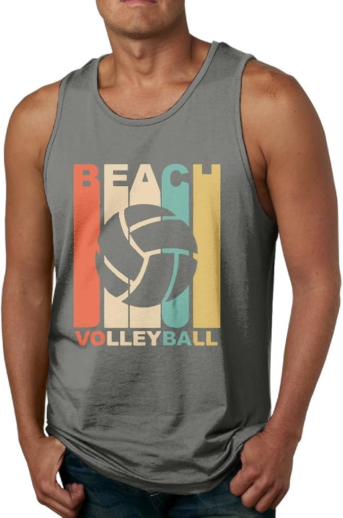 Newfood Ss Vintage Beach Volleyball Men's 100 Cotton Tank