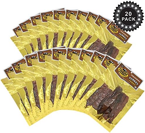 Climax Jerky BEST All Natural 3.25 OZ. Smoked Turkey Jerky – Tender and Juicy - No Preservatives - High Protein - Low Carbs (Smoked Turkey, Smoked Turkey 20 Pack)