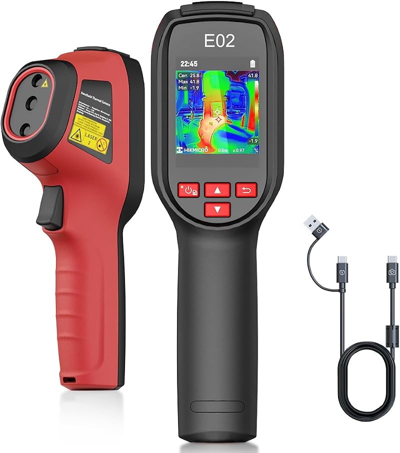 HIKMICRO E02 Thermal Camera 240x240 IR SuperIR Visual Camera Laser -20C to 400C