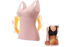 Peocryy Carethier Fiberfit Hourglass Sculpting Self Heating Vest, Sculpting Self Heating Vest, Women's 2-in-1 Built-in Bra