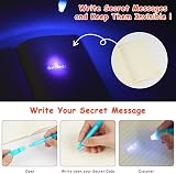 OFFCUP Invisible Ink Pen 14pcs UV Light Spy Pen Secret Message Kids view 4