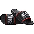 Nike Offcourt Men's Slides (BQ4639-023, Dark Smoke Grey/Picante Red/Black/Metallic Dark Gr)