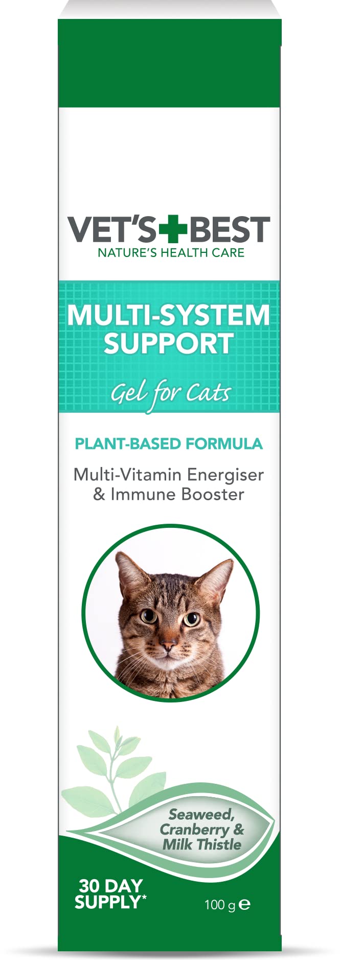 Vet's Best Multi-system support Cat Supplement Gel Promotes Healthy Immune System, 100g