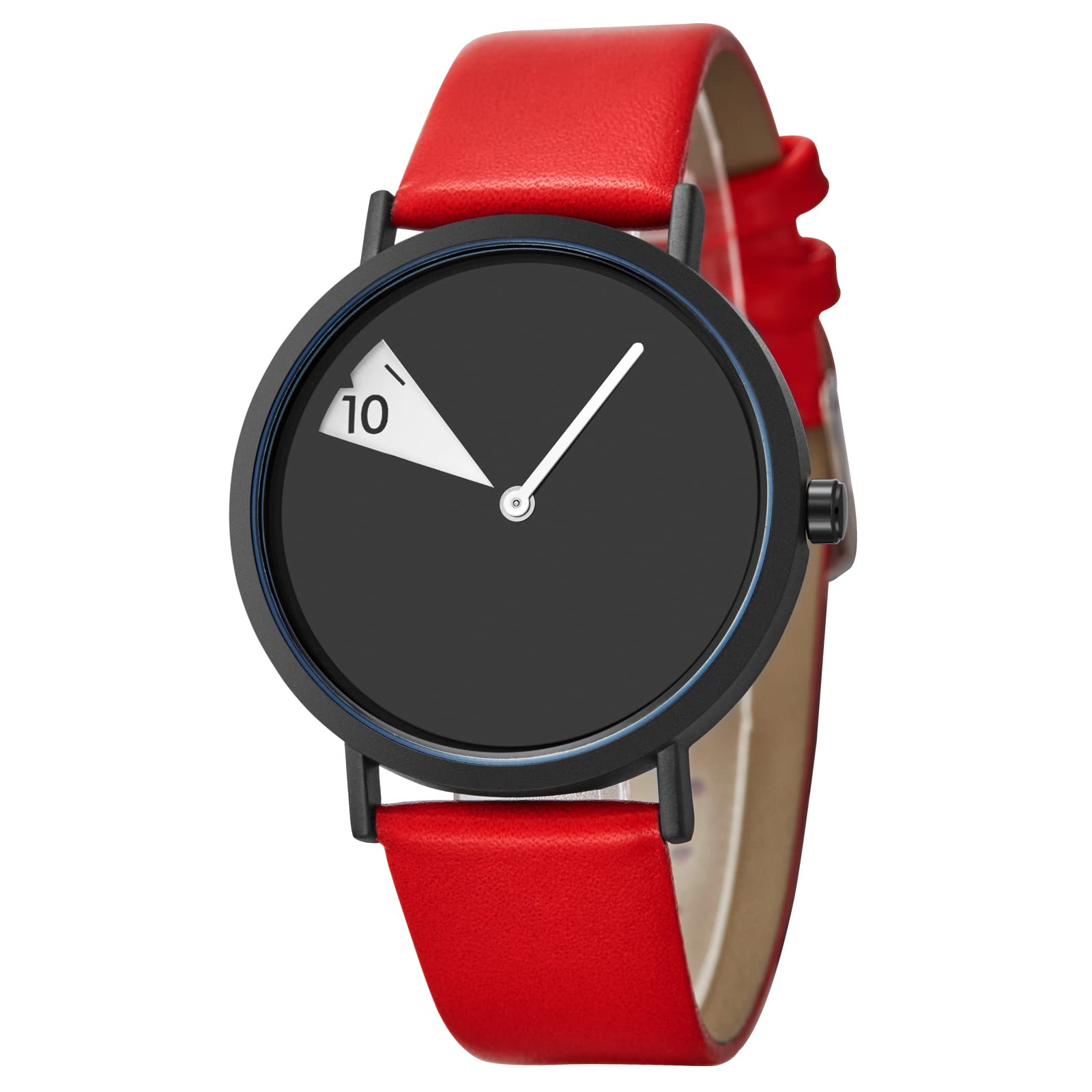 SHENGKE Creative Watch Ultra-Thin Strap Casual Fashion Quartz Minimalist Watch Red — image 1