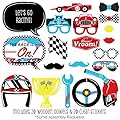Letâ€™s Go Racing - Racecar - Baby Shower or Race Car Birthday Party Photo Booth Props Kit - 20 Count