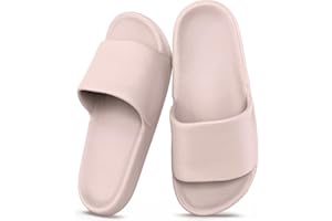 Kattmas Cloud Slides For Women & Men,Shower Shoes,Pool Sandals,Pillow Slippers,With Arch Support Quick Drying Non-Slip Comfortable Lightweight Cloud Slippers Bathroom Indoor Home Beach