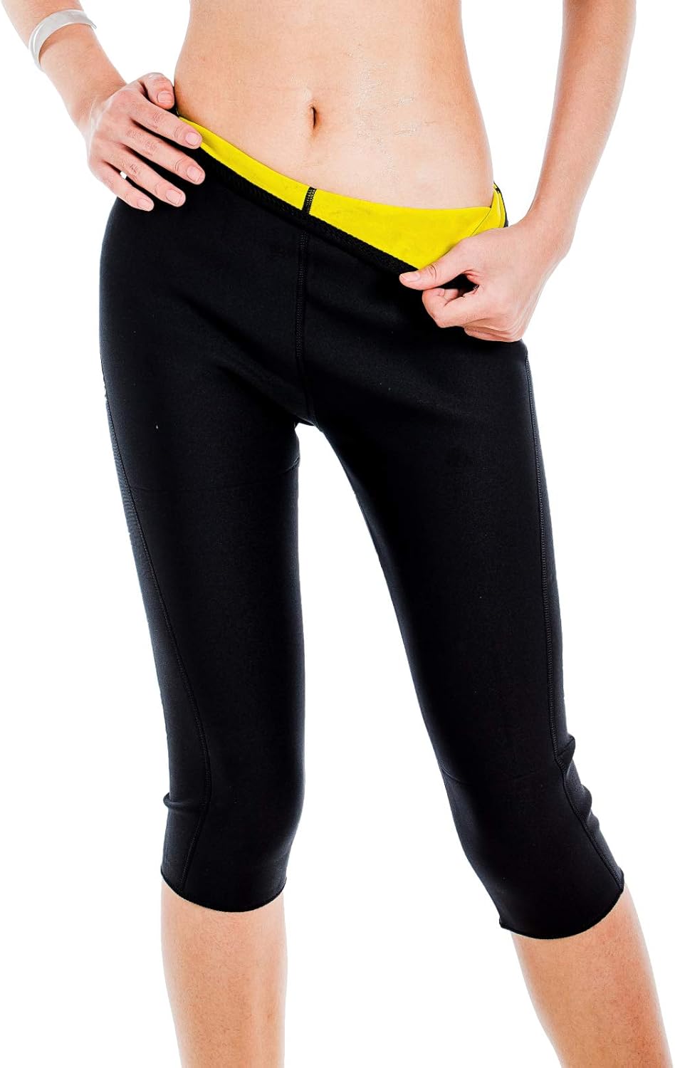 Valentina Womens Hot Thermo Body Shaper, Neoprene Slimming Capri Pants, Thighs Fat Burner, Best Workout Sauna Suit, High Waist Tummy Control Shapewear for Weight Loss, Black S - 4XL : Sports & Outdoors