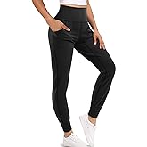 LEINIDINA Women’s Jogger Pants High Waisted Sweatpants with Pockets Tapered Casual Lounge Pants Loose Track Cuff Leggings