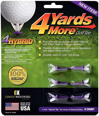 Greenkeepers 4 Hybrid Golf Tee , Purple , 1″