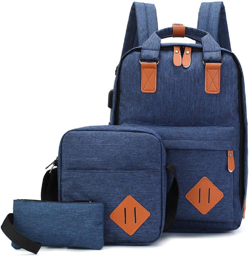 Lorna Canvas Laptop Backpack Bag 3 in 1 Blue