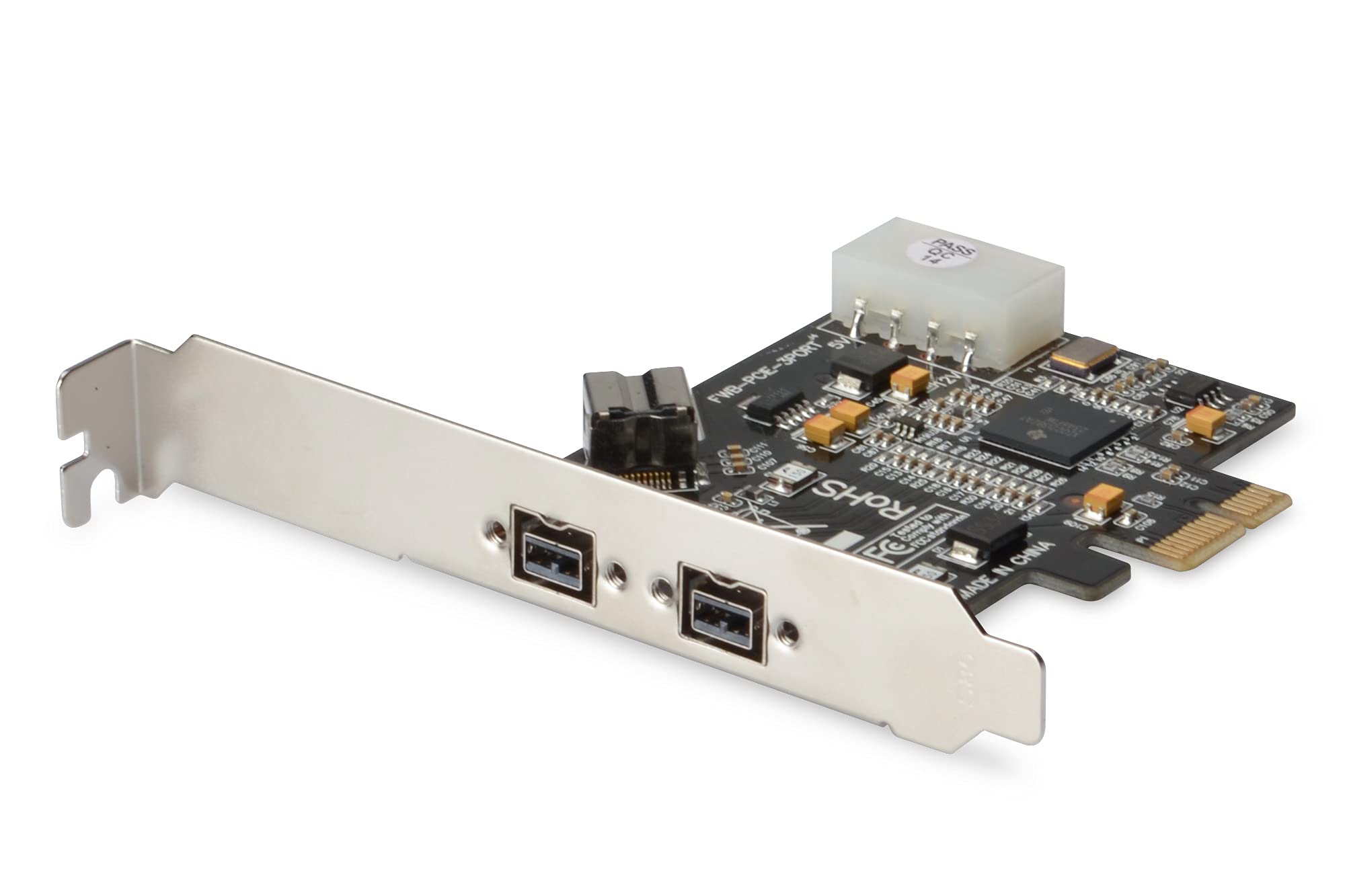 Digitus Firewire Pcie Card Showing Three Firewire 800 Ports And Ti Chipset