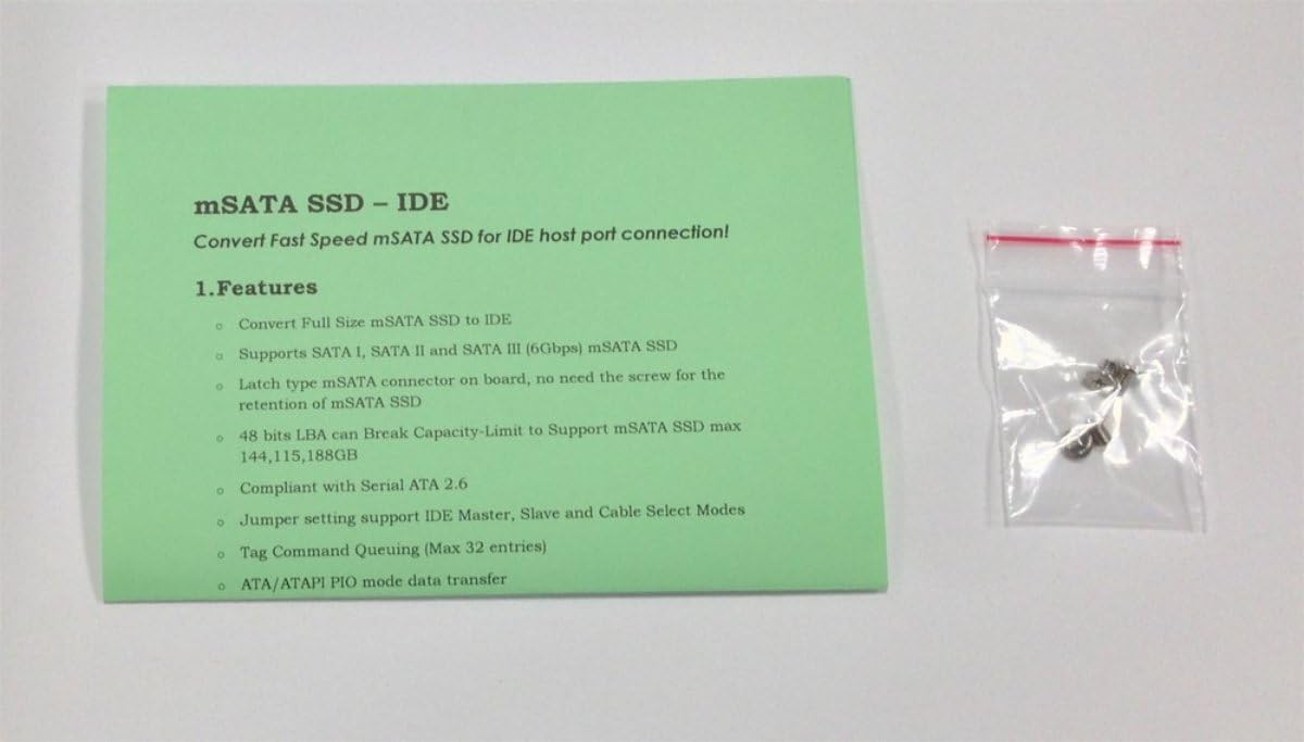 Amazon Com Msata Ssd Ide Conversion Adapter Krhk Msata I 9 Computers Accessories