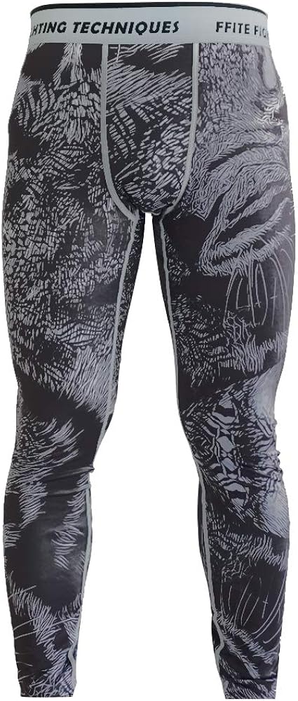 FFITE FIGHTING TECHNIQUES MMA Boxing Compression Pants Rashguard Sports Set Fitness Men Trousers Muay Thai Tight Fight Jersey