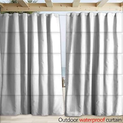 Amazon Com Warmfamily Indoor Outdoor Curtain White Tile Texture