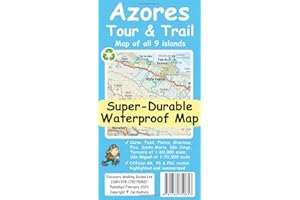 DISCOVERY WALKING GUIDES LTD Azores Tour & Trail Super-Durable Map (2nd edition)