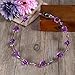 FRCOLOR Flower Headdress for Women,10pcs Purple Rose Flower Wreath Headband with LED Light Crown for Festival Wedding Party