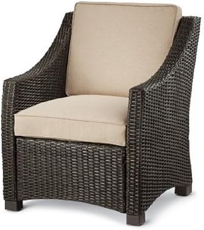 Amazon Com Threshold Belvedere Wicker Patio Club Chair Garden