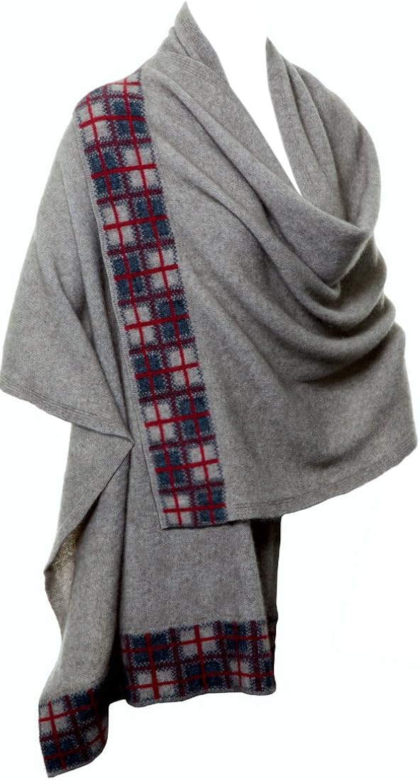 New Zealand Wool/Brushtail Possum Blend Tartan Wrap Mocha