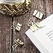 TecUnite 150 Pcs Binder Clips Assorted Sizes Gold Paper Clamps Clips Large Medium Small Office Supplies