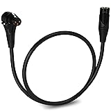 LyxPro 1.5 Feet Right Angle XLR Female to Male 3